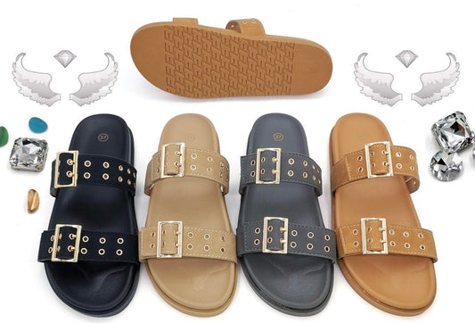 Sandales à enfiler pour femmes à la mode
